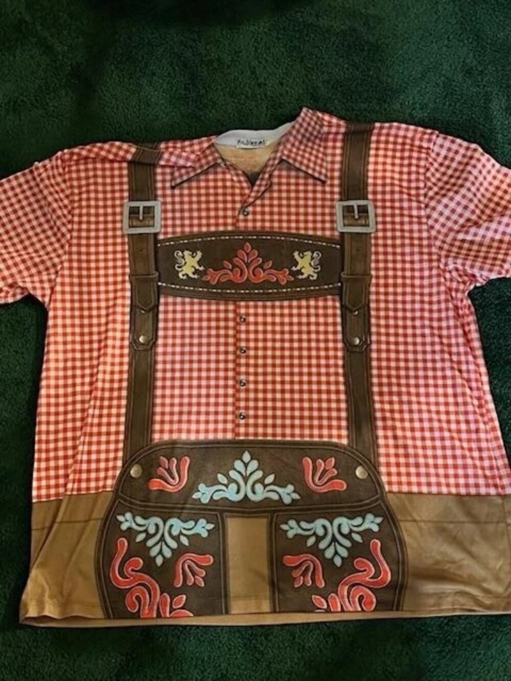 * Faux Real German Bavarian Oktoberfest T-Shirt Men's Size 2XL Polyester